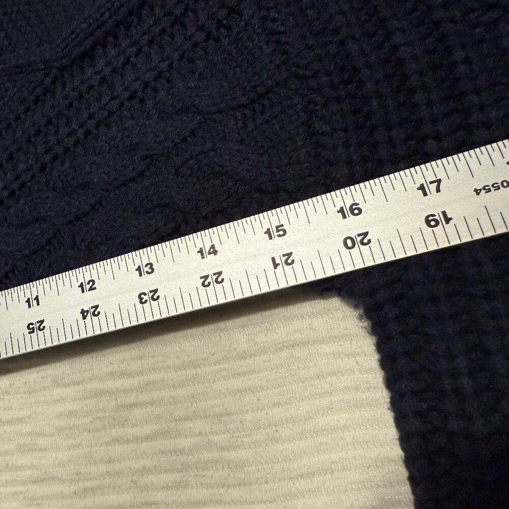 Torrid Deep Blue Cable Knit Cardigan - Picture 9 of 12